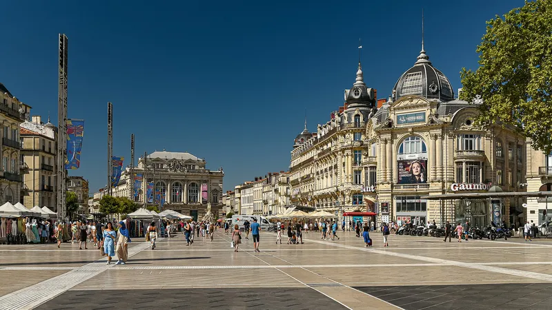 La place de la Comédie à Montpellier